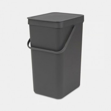 Koš za organske odpadke Sort & Go, 16L - siva