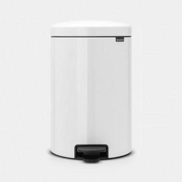 Koš s stopalko NewIcon, 20L - bela