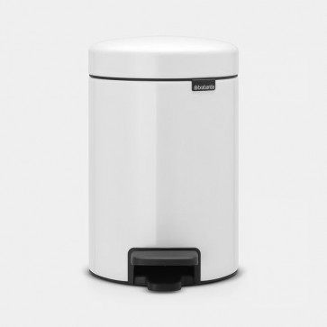 Koš s stopalko NewIcon, 3L – bela