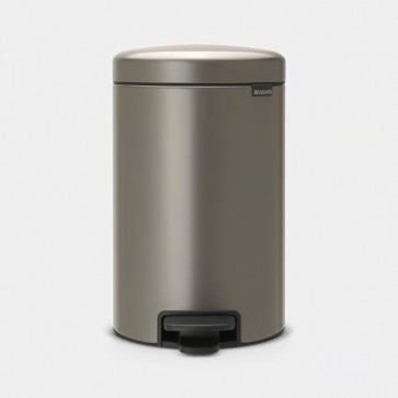 Koš s stopalko NewIcon, 12L - platinast