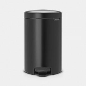 Koš s stopalko NewIcon, 12L - mat črn