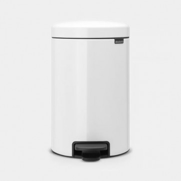 Koš s stopalko NewIcon, 12L - bela