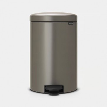 Koš s stopalko NewIcon, 20L - platinast