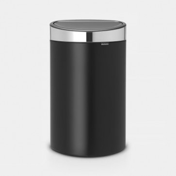 Koš z odpiranjem na dotik New, 40L - mat črn