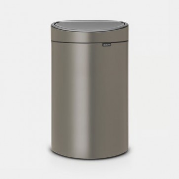 Koš z odpiranjem na dotik New, 40L - platinast