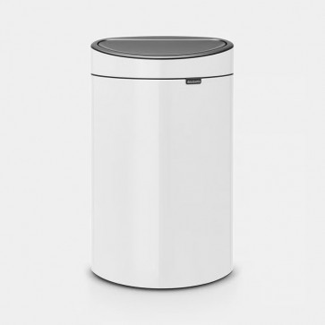 Koš z odpiranjem na dotik New, 40L - bela