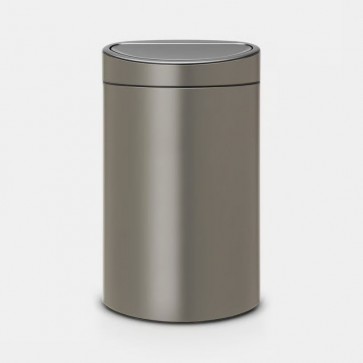 Koš z odpiranjem na dotik New Recycle, 23/10L - platinast