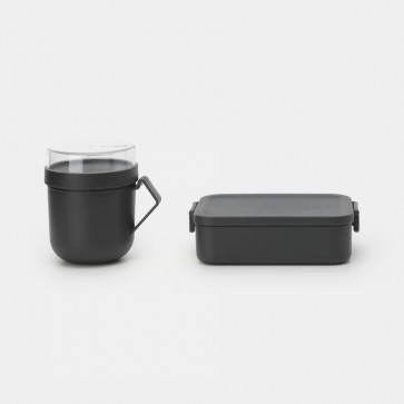 Set za kosilo Make & Take, 2 kosa - temno siva