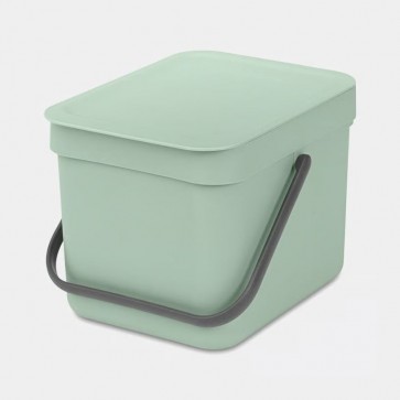 Koš za organske odpadke Sort & Go, 6L - žadasto zelena
