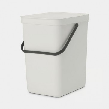 Koš za organske odpadke Sort & Go, 25L - svetlo siva