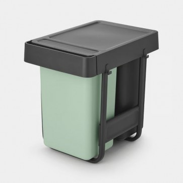 Vgradni koš Sort & Go, 2x15L - temno siva