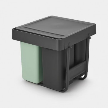 Vgradni koš Sort & Go, 10+10+20L - temno siva