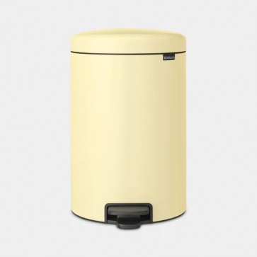 Koš s stopalko NewIcon, 20L - nežno rumena