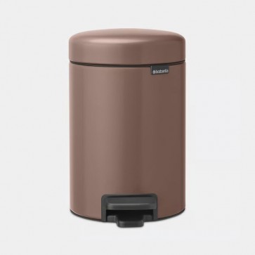Koš s stopalko NewIcon, 3L - satenasta taupe barva