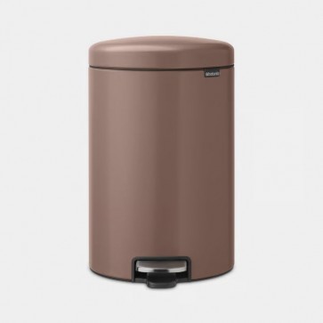 Koš s stopalko NewIcon, 20L - satenasta taupe barva