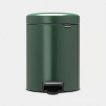 Koš s stopalko NewIcon, 5L - temno zelena
