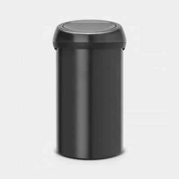 Koš z odpiranjem na dotik, 60L - mat črn