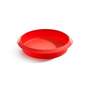 Silikonski okrogli model za torto, 20 cm – rdeč