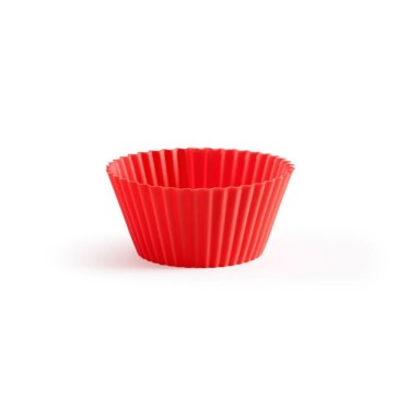 Silikonski modeli za mafine, set 6, 7 cm – rdeči