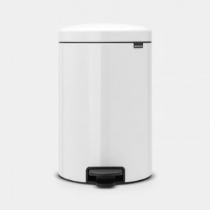 Koš s stopalko NewIcon, 20L - bela