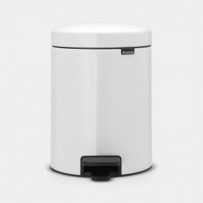 Koš s stopalko NewIcon, 5L - bela