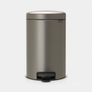 Koš s stopalko NewIcon, 12L - platinast