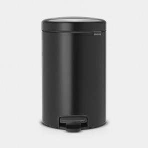 Koš s stopalko NewIcon, 12L - mat črn