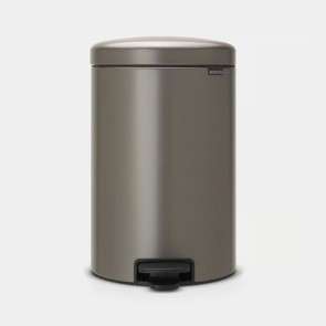 Koš s stopalko NewIcon, 20L - platinast
