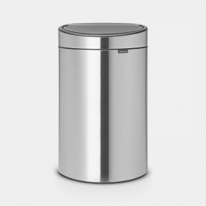 Koš z odpiranjem na dotik New, 40L - kovinske mat barve