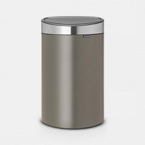 Koš z odpiranjem na dotik New, 40L - platinast