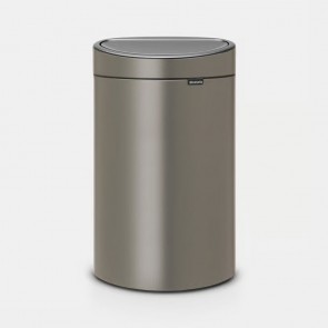Koš z odpiranjem na dotik New, 40L - platinast