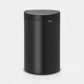 Koš z odpiranjem na dotik New, 40L - mat črn