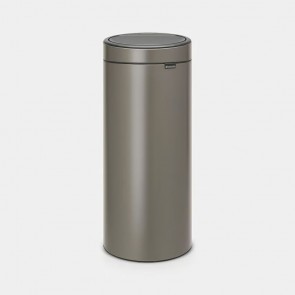 Koš z odpiranjem na dotik New, 30L - platinast