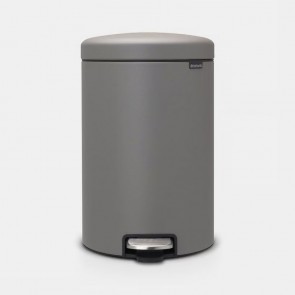 Koš s stopalko NewIcon, 20L - mineralno betonsko siva