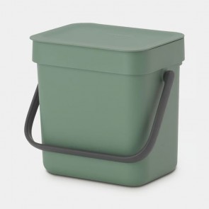 Koš za organske odpadke Sort & Go, 3L - temno zelena