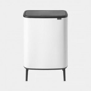 Koš z odpiranjem na dotik Bo Hi, 60L - bela