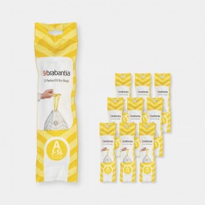 Vrečke PerfectFit, oznaka A, 3-5L, 200 vrečk - bela