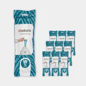 Vrečke PerfectFit, oznaka W, 5L, 200 vrečk - bela