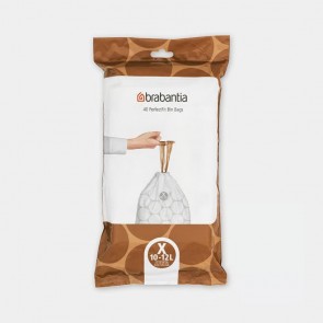 Vrečke PerfectFit, oznaka X, 10-12L, 40 vrečk - bela