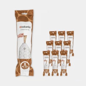 Vrečke PerfectFit, oznaka X, 10-12L, 200 vrečk - bela
