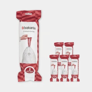 Vrečke PerfectFit, oznaka J, 20-25L,120 vrečk - bela