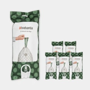 Vrečke PerfectFit, oznaka R, 36L, 120 vrečk - bela