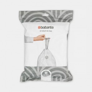 Vrečke PerfectFit, oznaka H, 50-60L, 40 vrečk - bela