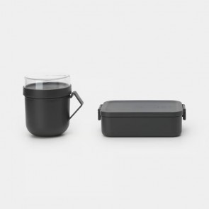 Set za kosilo Make & Take, 2 kosa - temno siva