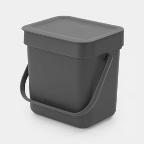 Koš za organske odpadke Sort & Go, 3L - siva
