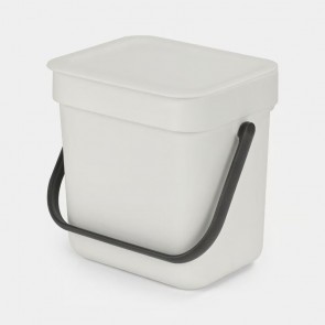 Koš za organske odpadke Sort & Go, 3L - svetlo siva