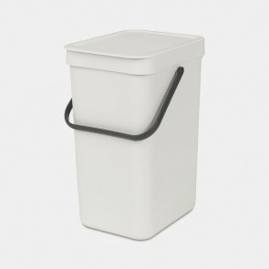 Koš za organske odpadke Sort & Go, 12L - svetlo siva