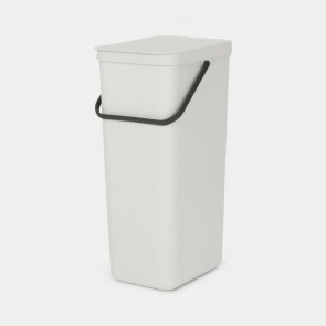Koš za organske odpadke Sort & Go, 40L - svetlo siva