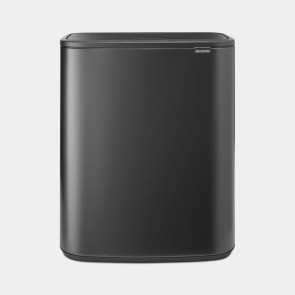 Koš z odpiranjem na dotik Bo, 60L - siv