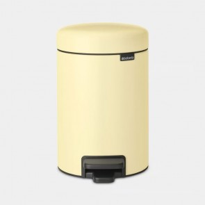Koš s stopalko NewIcon, 3L - nežno rumena